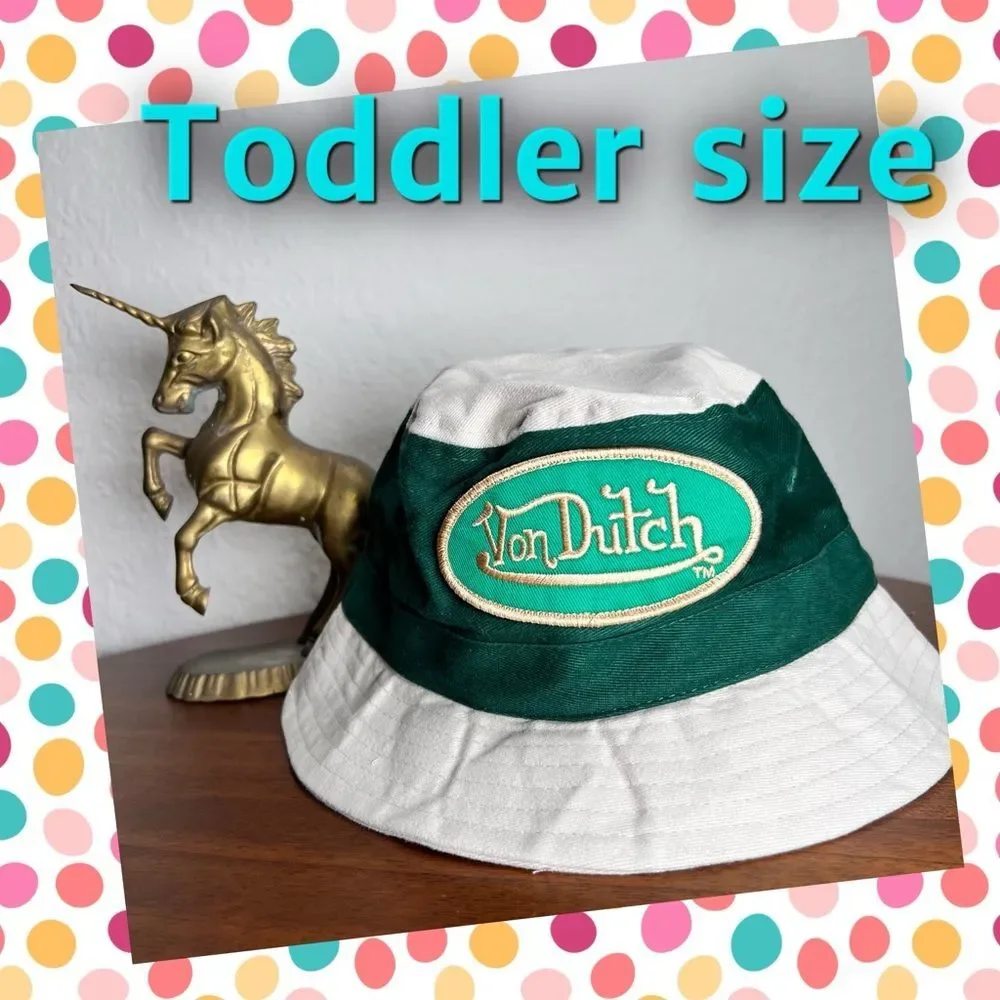 Von Dutch bucket hat ▪️ NEW ▪️tan & green ▪️ toddler size